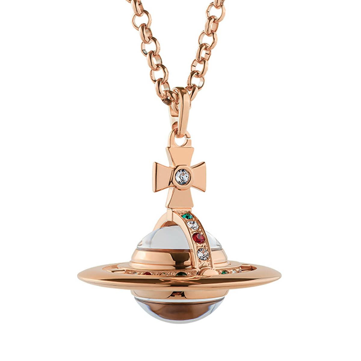 Vivienne Westwood / ヴィヴィアンウエストウッド オーブ ウォッチ ペンダント ネックレス ローズゴールド / ORB WATCH PENDANT ROSE GOLDの公式ECサイト掲載画像