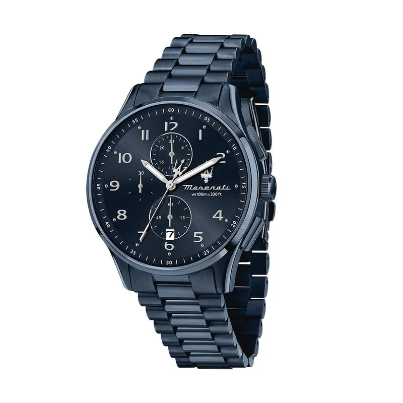 Maserati / マセラティ ソルパッソ 42MM クロノグラフ ブルー ダイヤル ブルー ブレスレットの公式ECサイト掲載画像