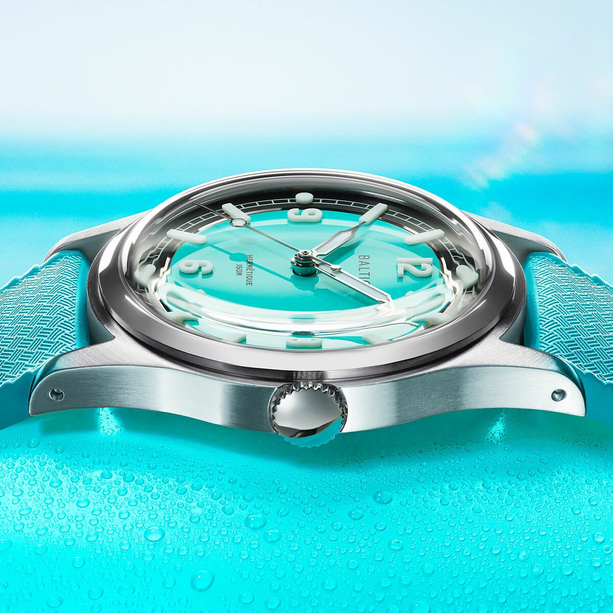 ほぼ未使用 BALTIC バルチック エルメティック BALTIC / バルチック エルメティック サマー ターコイズ FKMラバー