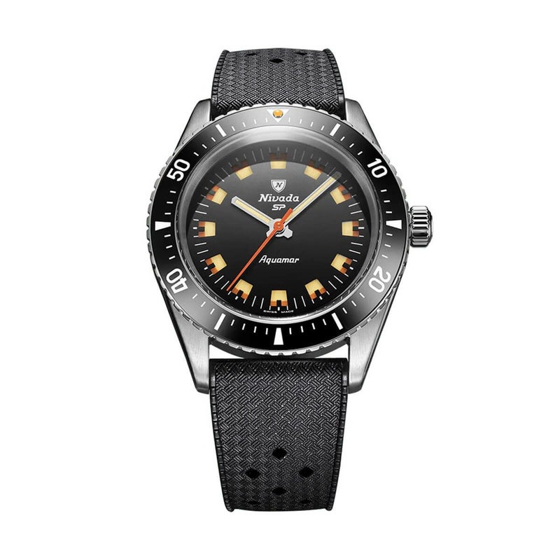 Nivada Grenchen / ニバダ グレンヒェン アンタークティック アクアマール ブラック トロピックラバーストラップの公式ECサイト掲載画像
