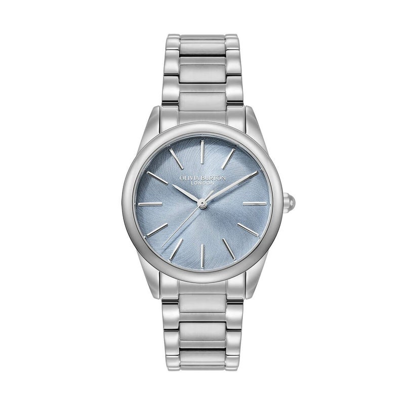 OLIVIA BURTON / オリビア・バートン クラシック - 34mm グロウフル スカイブルー＆シルバー ブレスレットの公式ECサイト掲載画像