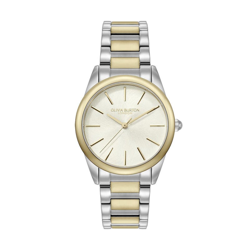 OLIVIA BURTON / オリビア・バートン クラシック - 34mm グロウフル アイボリー＆シルバー ゴールド ブレスレットの公式ECサイト掲載画像