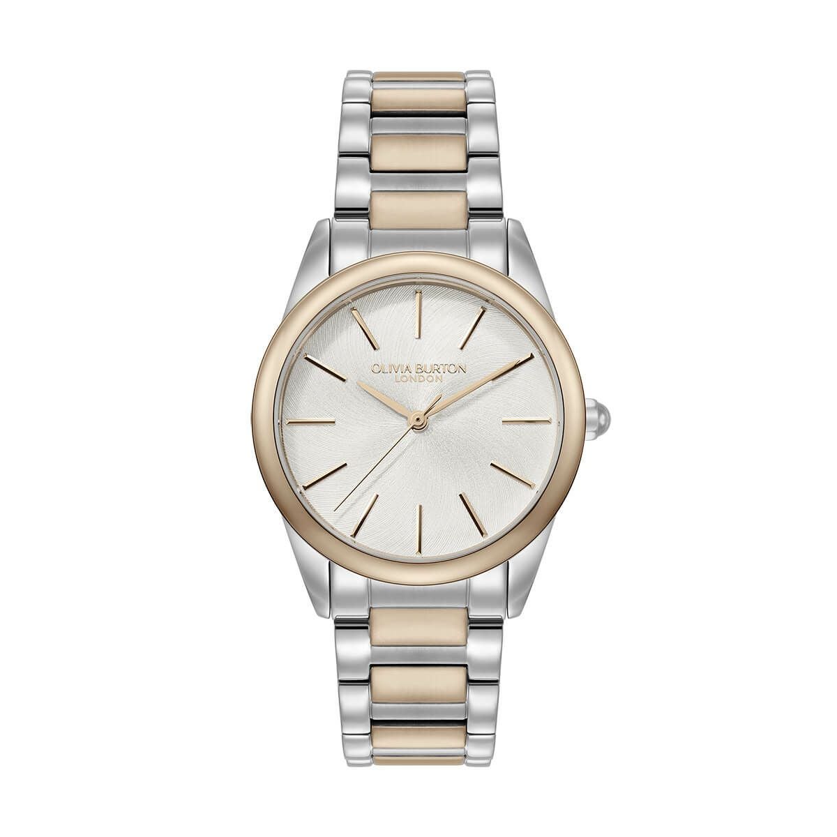 OLIVIA BURTON / オリビア・バートン クラシック - 34mm グロウフル ホワイト＆シルバー ローズゴールド ブレスレットの公式ECサイト掲載画像