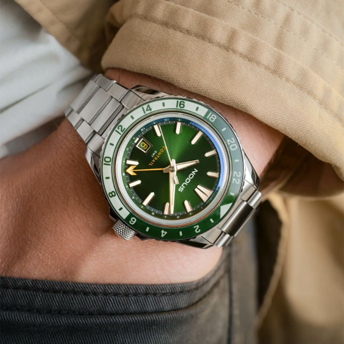 NODUS Watches / ノダスウォッチ CONTRAIL GMT EVERGREEN メンズ腕時計