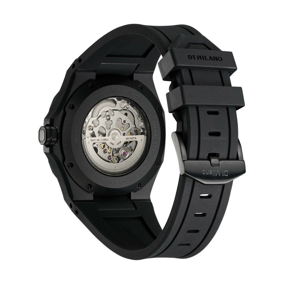 D1 MILANO MECHANICAL MC-01 ブラック D1 MILANO / ディーワンミラノ スケルトン ジェットブラック メンズ