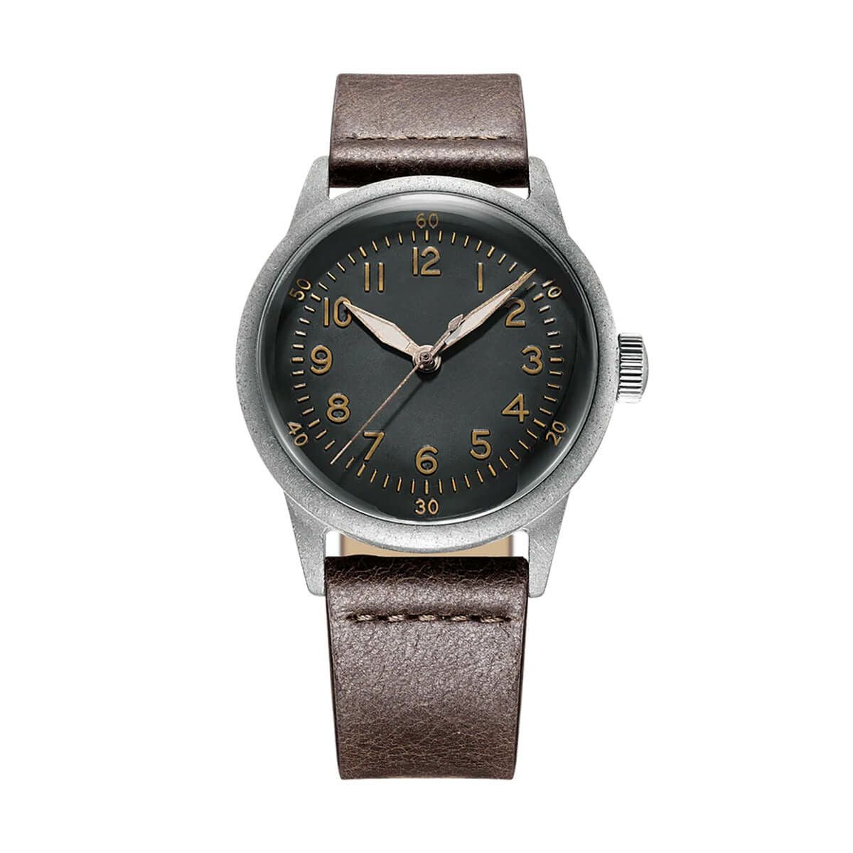 Praesidus / プレジダス Neptune 44 Black 38mm Leather メンズ腕時計