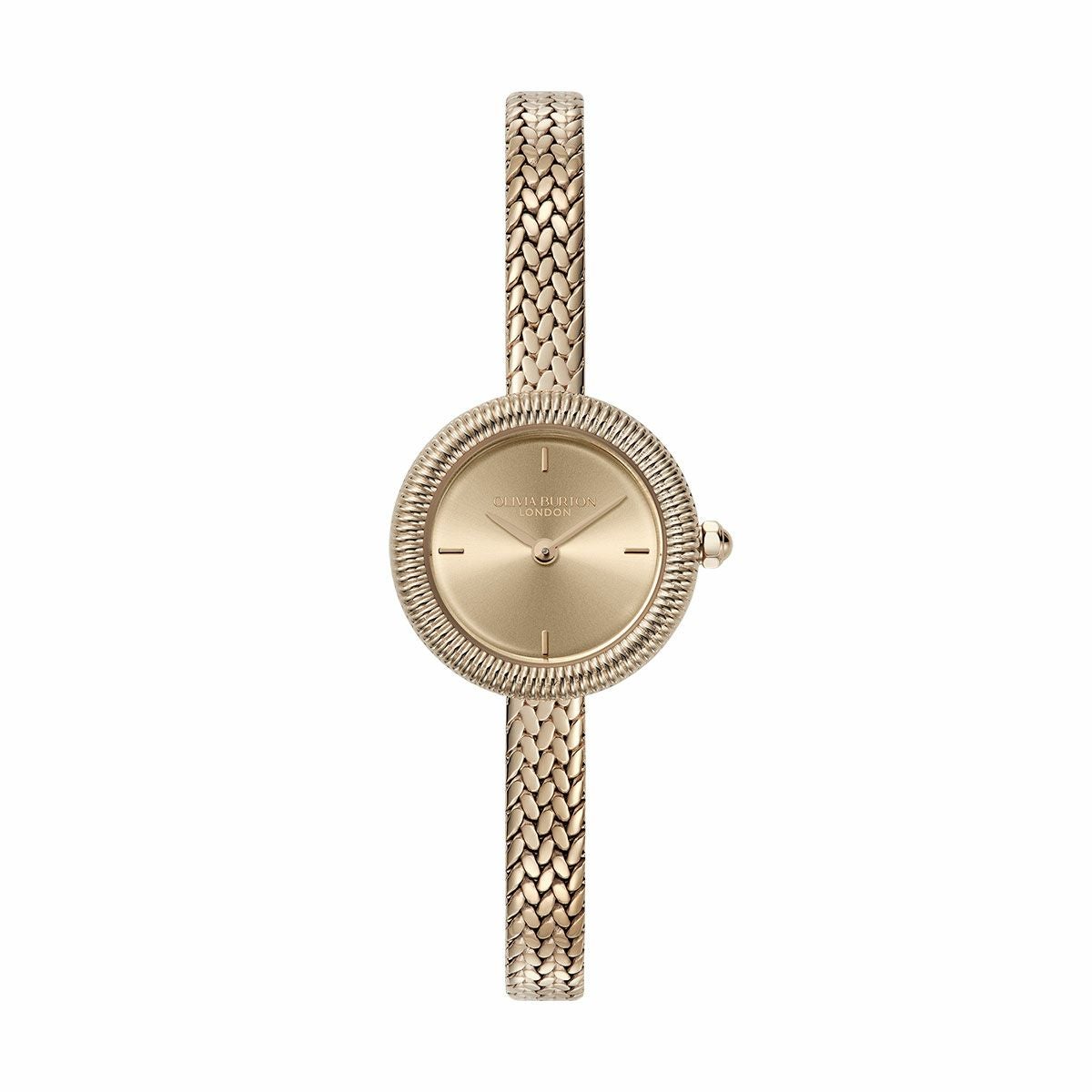 OLIVIA BURTON / オリビア・バートン クラシック 20mm ファインリー ローズゴールド メッシュの公式ECサイト掲載画像