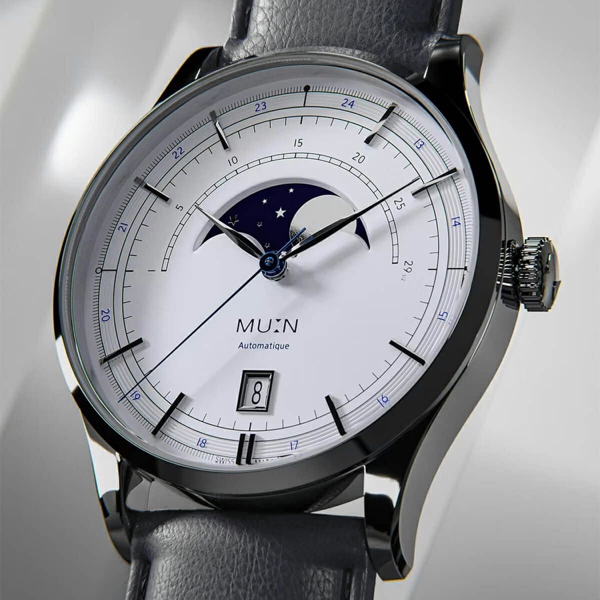 MU:N Watches / ムンウォッチ ORIGIN オリジン ブルー ブラック レザー