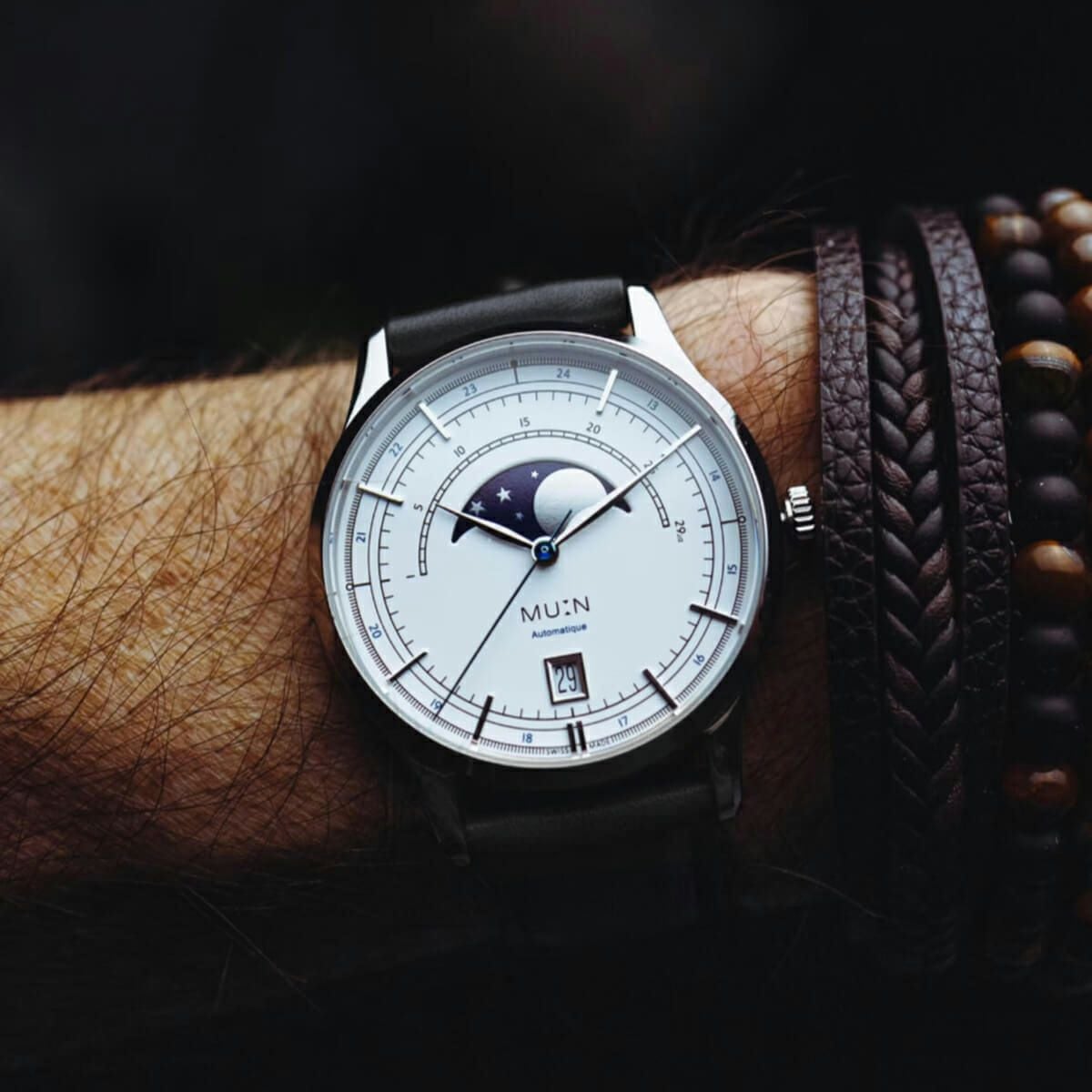 MU:N Watches / ムンウォッチ ORIGIN オリジン ブルー ブラック レザー