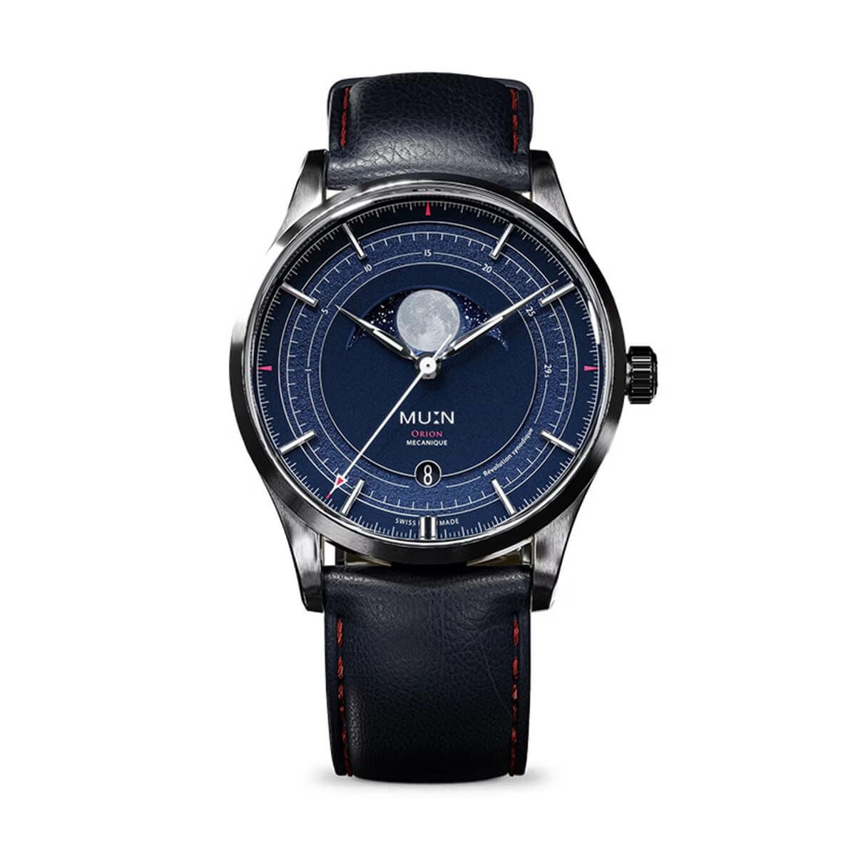 ［世界限定200本］ MU:N Watches / ムンウォッチ ORION オリオン ブルー LTD / ブルー レザーストラップの公式ECサイト掲載画像