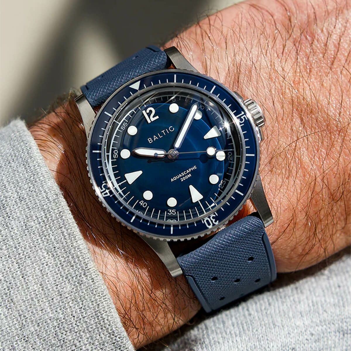 BALTIC / バルチック アクアスケープ Aquascaphe MK2 Blue 37mm ラバー