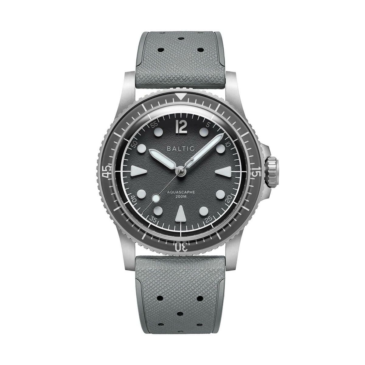 BALTIC WATCHES / バルチック アクアスケープ Aquascaphe MK2 Grey 37mm ラバーストラップの公式ECサイト掲載画像