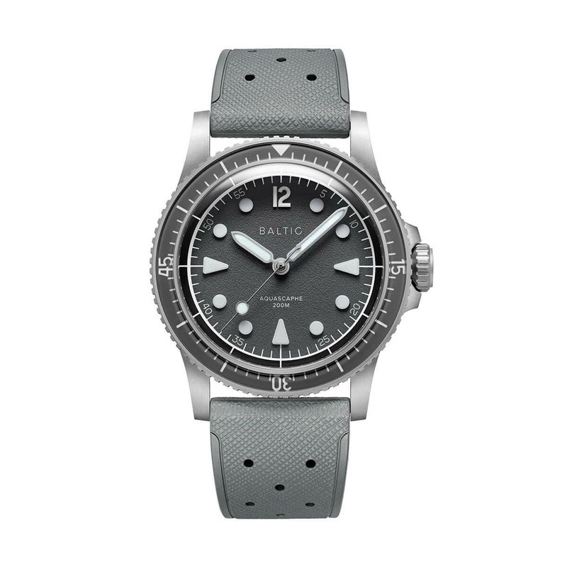 BALTIC WATCHES / バルチック アクアスケープ Aquascaphe MK2 Grey 37mm ラバーストラップの公式ECサイト掲載画像
