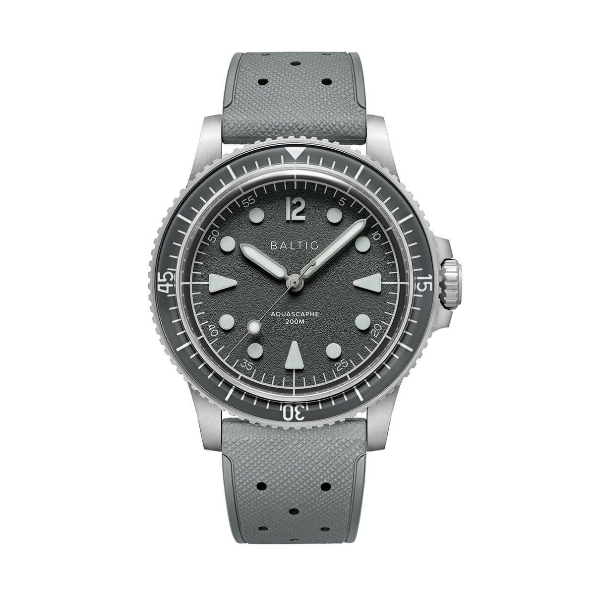 BALTIC WATCHES / バルチック アクアスケープ Aquascaphe MK2 Grey 39.5mm ラバーストラップの公式ECサイト掲載画像