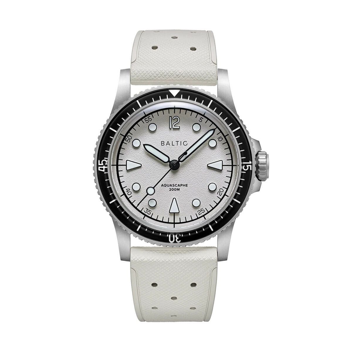 BALTIC WATCHES / バルチック アクアスケープ Aquascaphe MK2 WarmSilver 37mm ラバーストラップの公式ECサイト掲載画像
