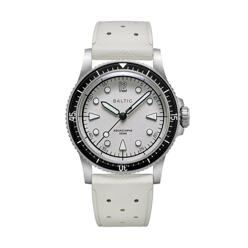 BALTIC WATCHES / バルチック アクアスケープ Aquascaphe MK2 WarmSilver 37mm ラバーストラップの公式ECサイト掲載画像