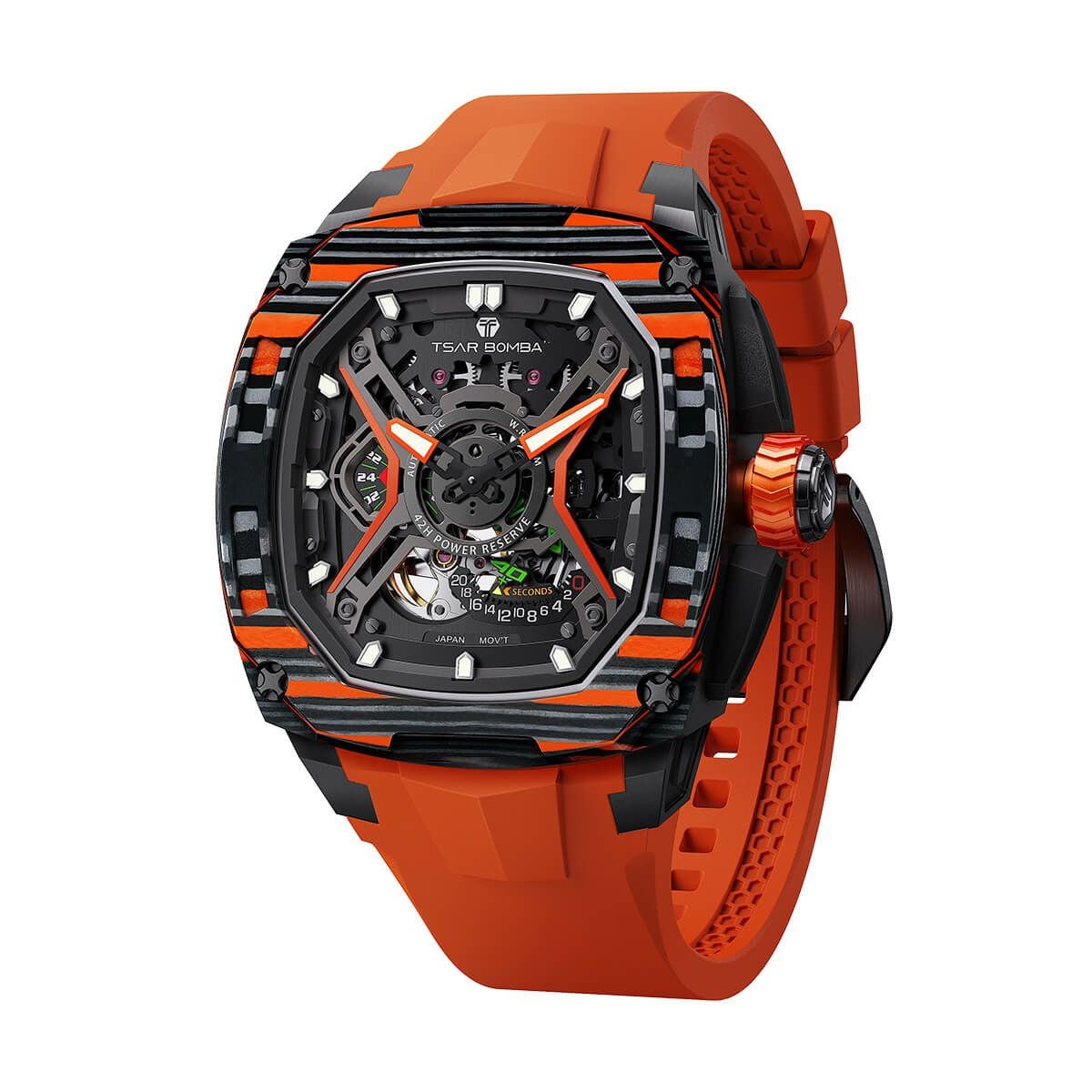 TSAR BOMBA / サーボンバ Automatic Watch ダークマター オレンジ