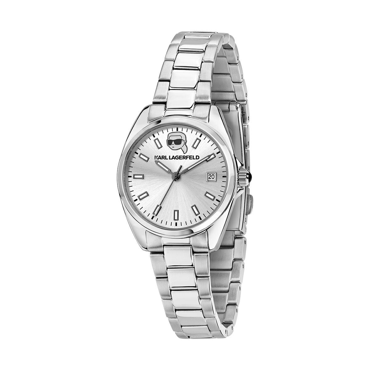 KARL LAGERFELD / カール・ラガーフェルド ラウンド エッセンシャル - シルバー サンレイ アイコン ダイヤル シルバー ブレスレットの公式ECサイト掲載画像
