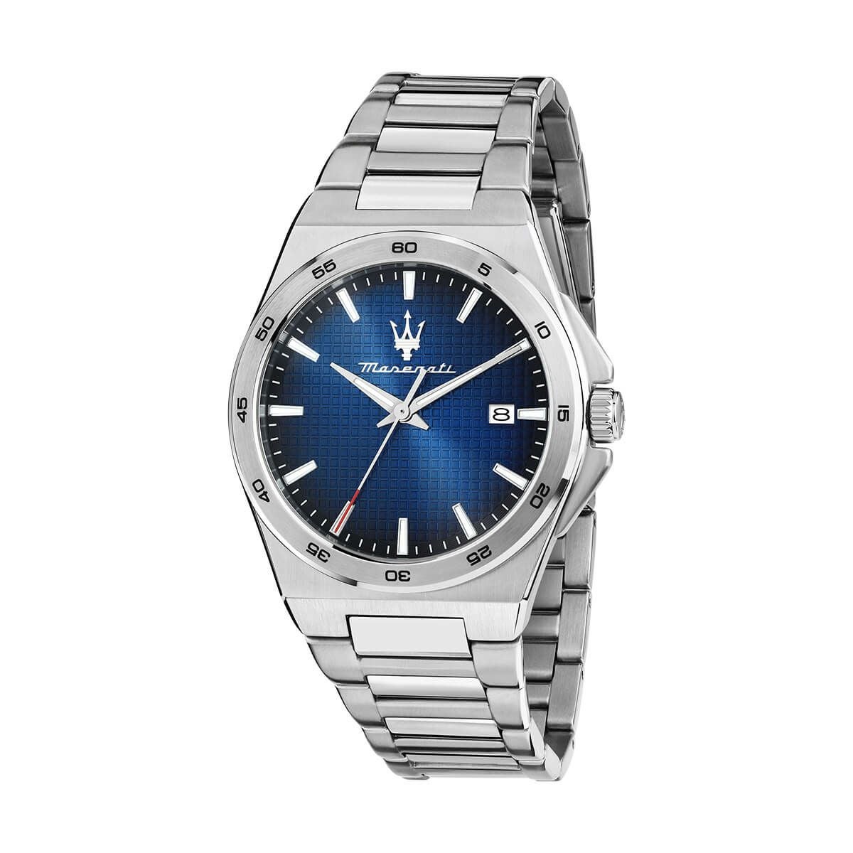 Maserati / マセラティ ベロチタ スリム 40MM ブラック ブルー ダイヤル シルバー ブレスレットの公式ECサイト掲載画像