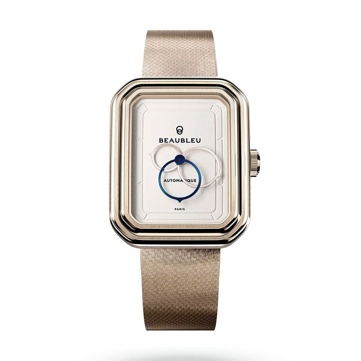 BEAUBLEU / ボーブルー ECCE FIGURA LYS エッチェ フィグラ リス ローズゴールド ステンレススチールメッシュストラップの公式ECサイト掲載画像