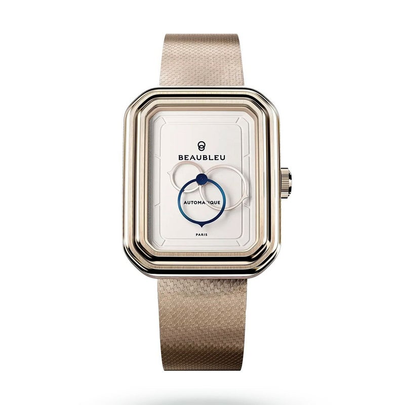 BEAUBLEU / ボーブルー ECCE FIGURA LYS エッチェ フィグラ リス ローズゴールド ステンレススチールメッシュストラップの公式ECサイト掲載画像