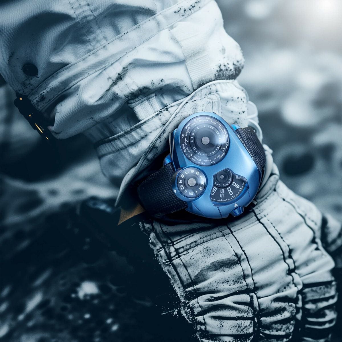 SPACEONE / スペースワン ［世界限定200本］ワールドタイマー ブルー