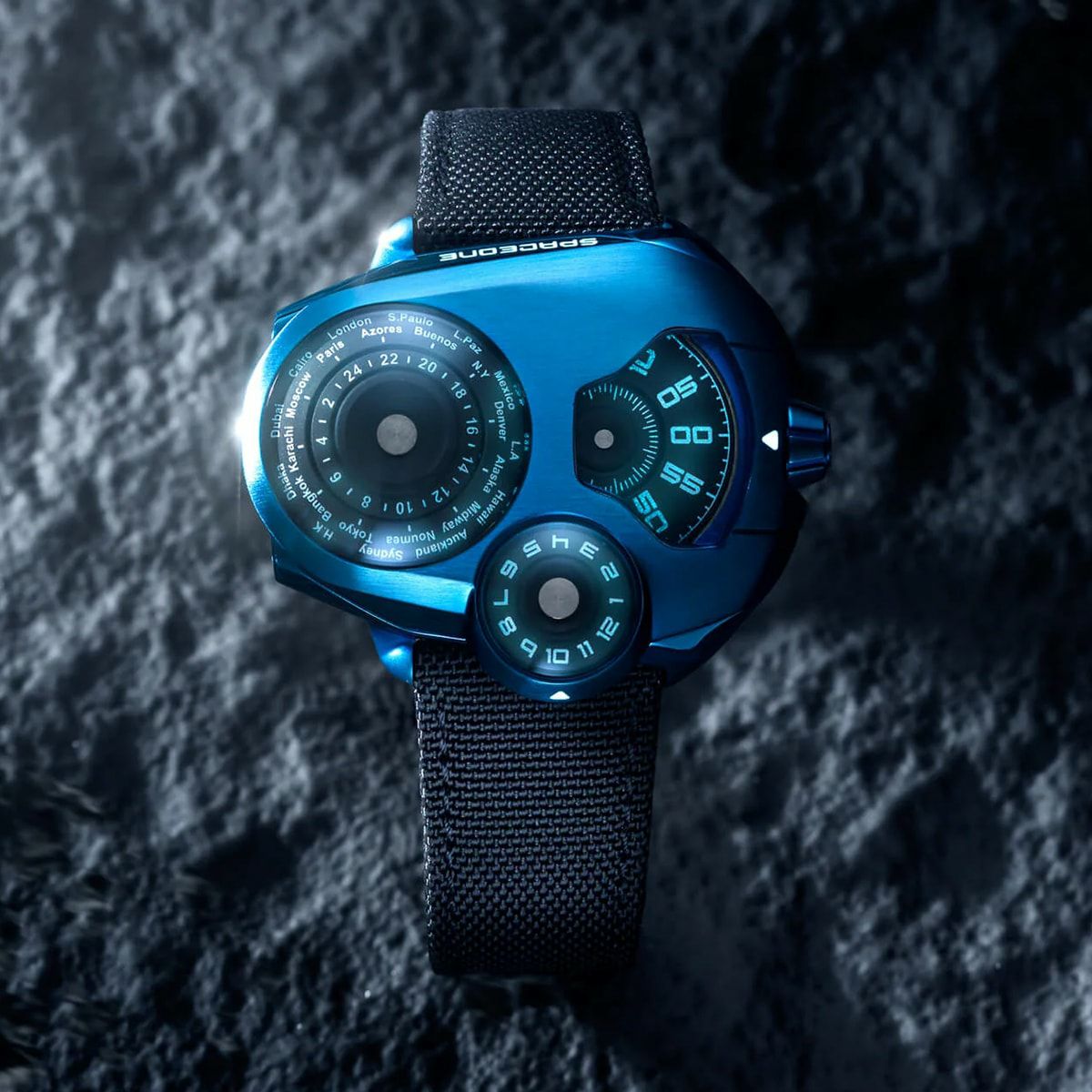 SPACEONE / スペースワン ［世界限定200本］ワールドタイマー ブルー