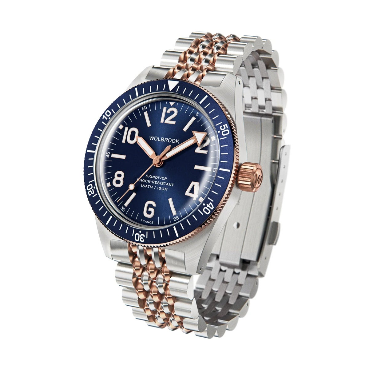 Wolbrook / ウォルブルック Skindiver Automatic Watch - Two-Tone Blue