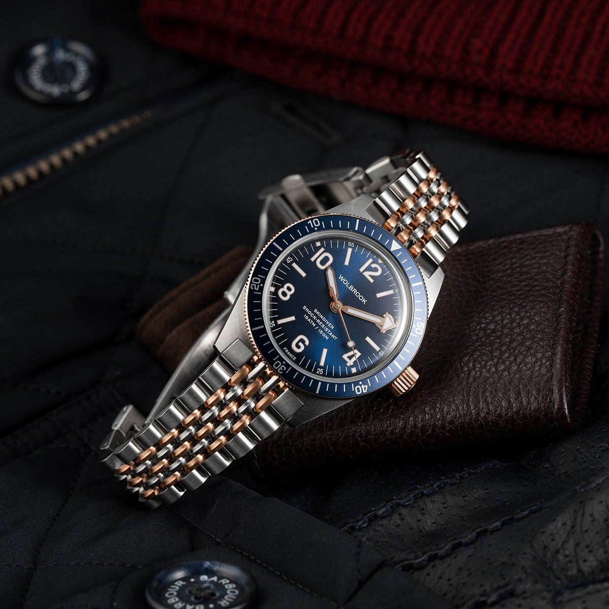 Wolbrook / ウォルブルック Skindiver Automatic Watch - Two-Tone Blue