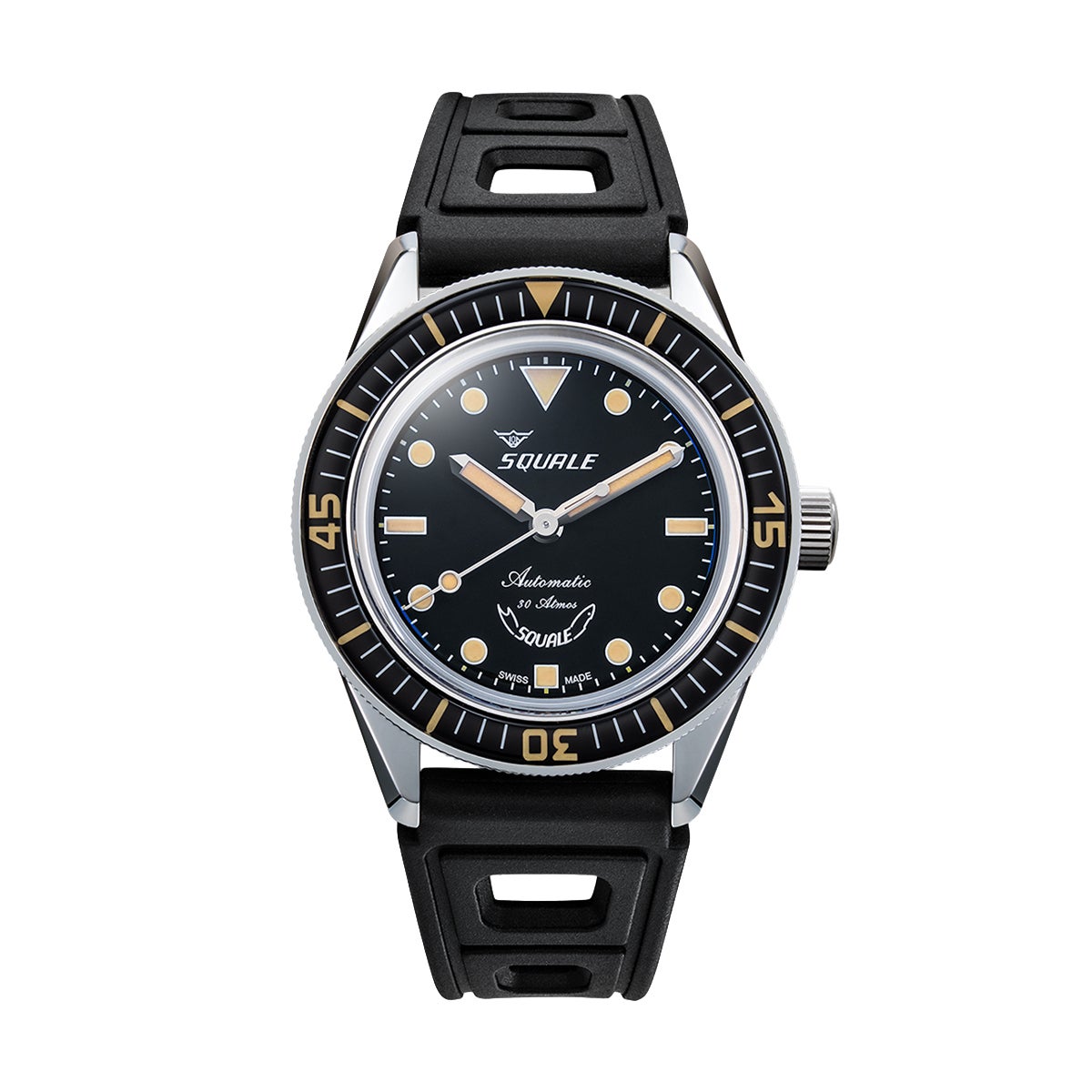 SQUALE / スクワーレ Matic S Light Blue Mosaic rubber メンズ腕時計