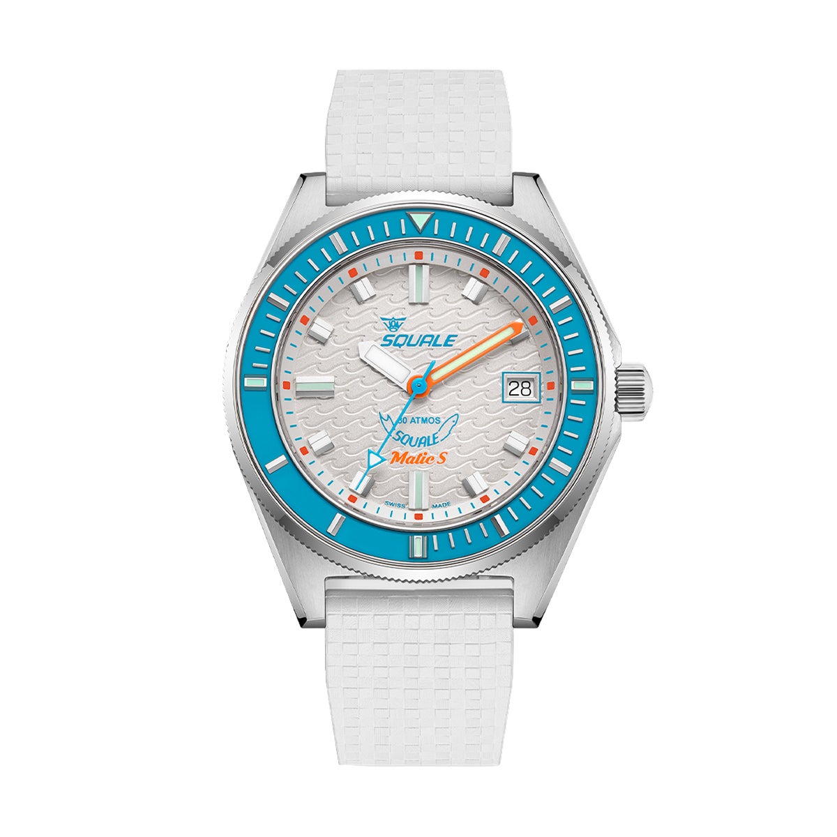 SQUALE / スクワーレ Matic S White Mosaic Rubber メンズ腕時計 | H