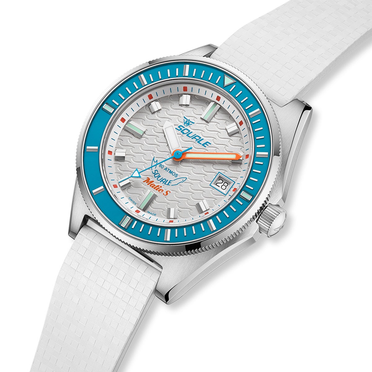 SQUALE / スクワーレ Matic S White Mosaic Rubber メンズ腕時計 | H