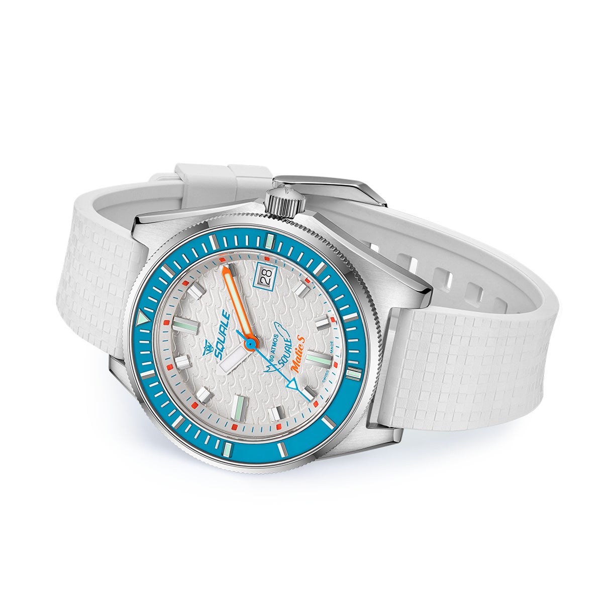 SQUALE / スクワーレ Matic S White Mosaic Rubber メンズ腕時計 | H
