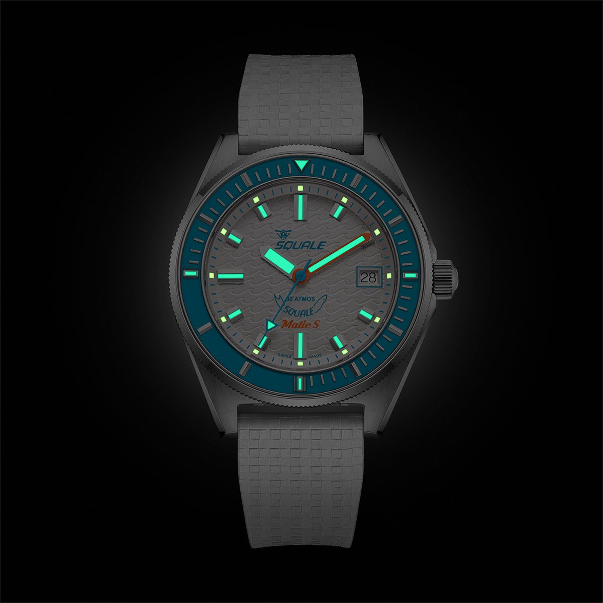 SQUALE / スクワーレ Matic S White Mosaic Rubber メンズ腕時計 | H