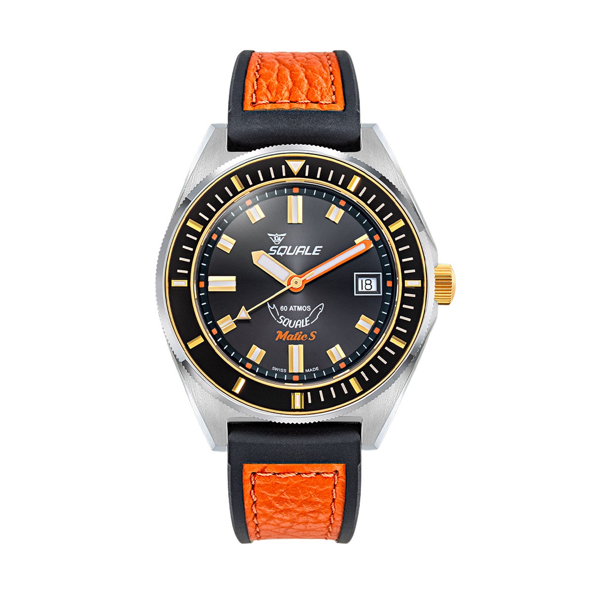 SQUALE / スクワーレ Matic S White Mosaic Rubber メンズ腕時計 | H
