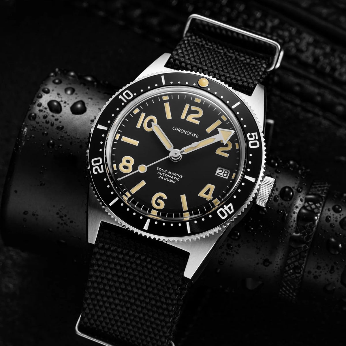 Chronofixe / クロノフィックス CFX-D Black Nato Strap メンズ腕時計