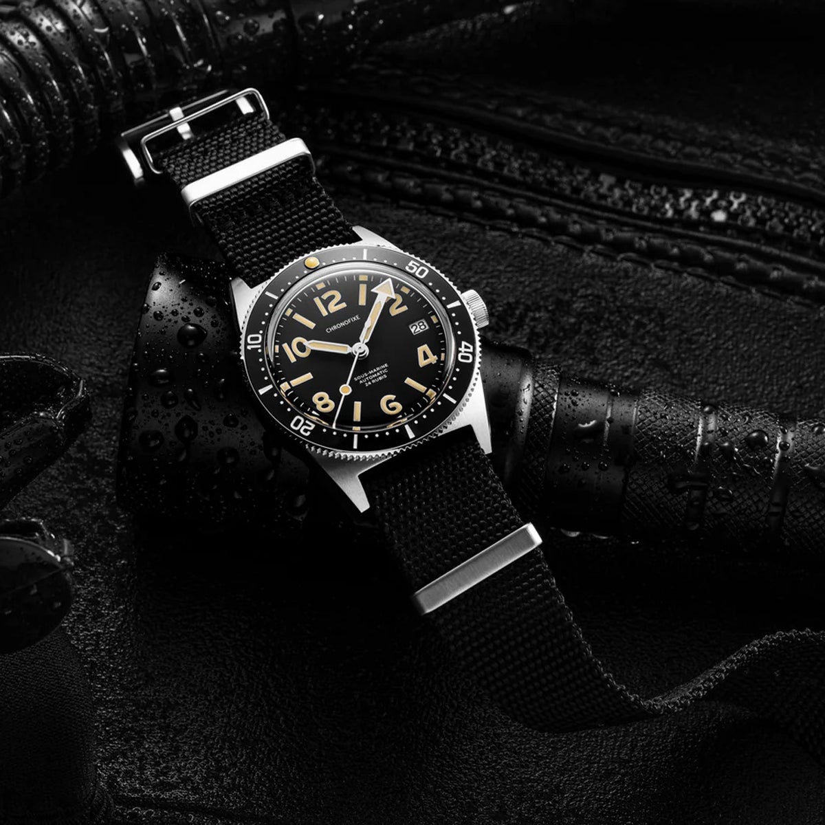 Chronofixe / クロノフィックス CFX-D Black Nato Strap メンズ腕時計