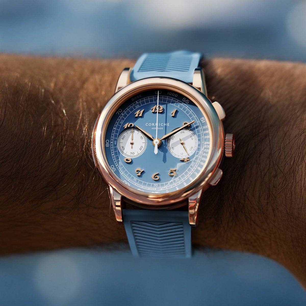 Corniche Watches / コーニッシュ Heritage Chronograph Visage ローズ